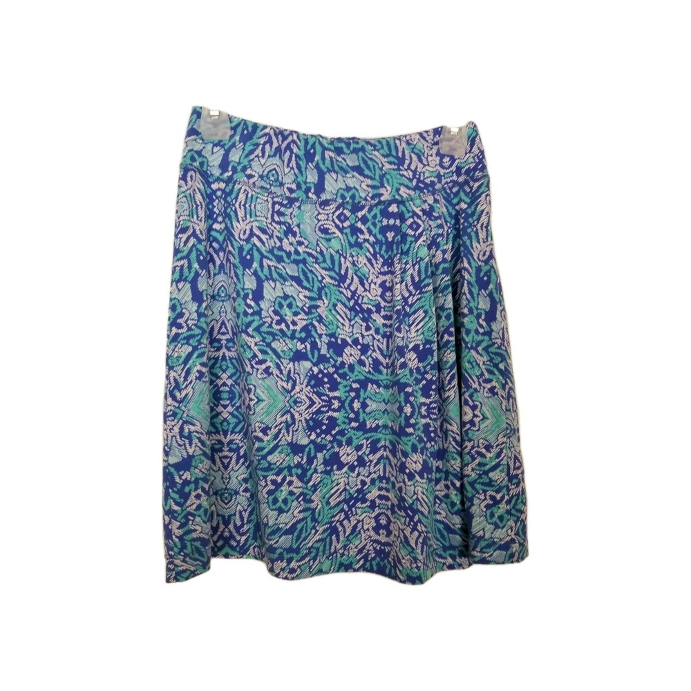 Title Nine Women Skirt Sz XS Geo Print A-line Blue Pull On Athletic Outdoor